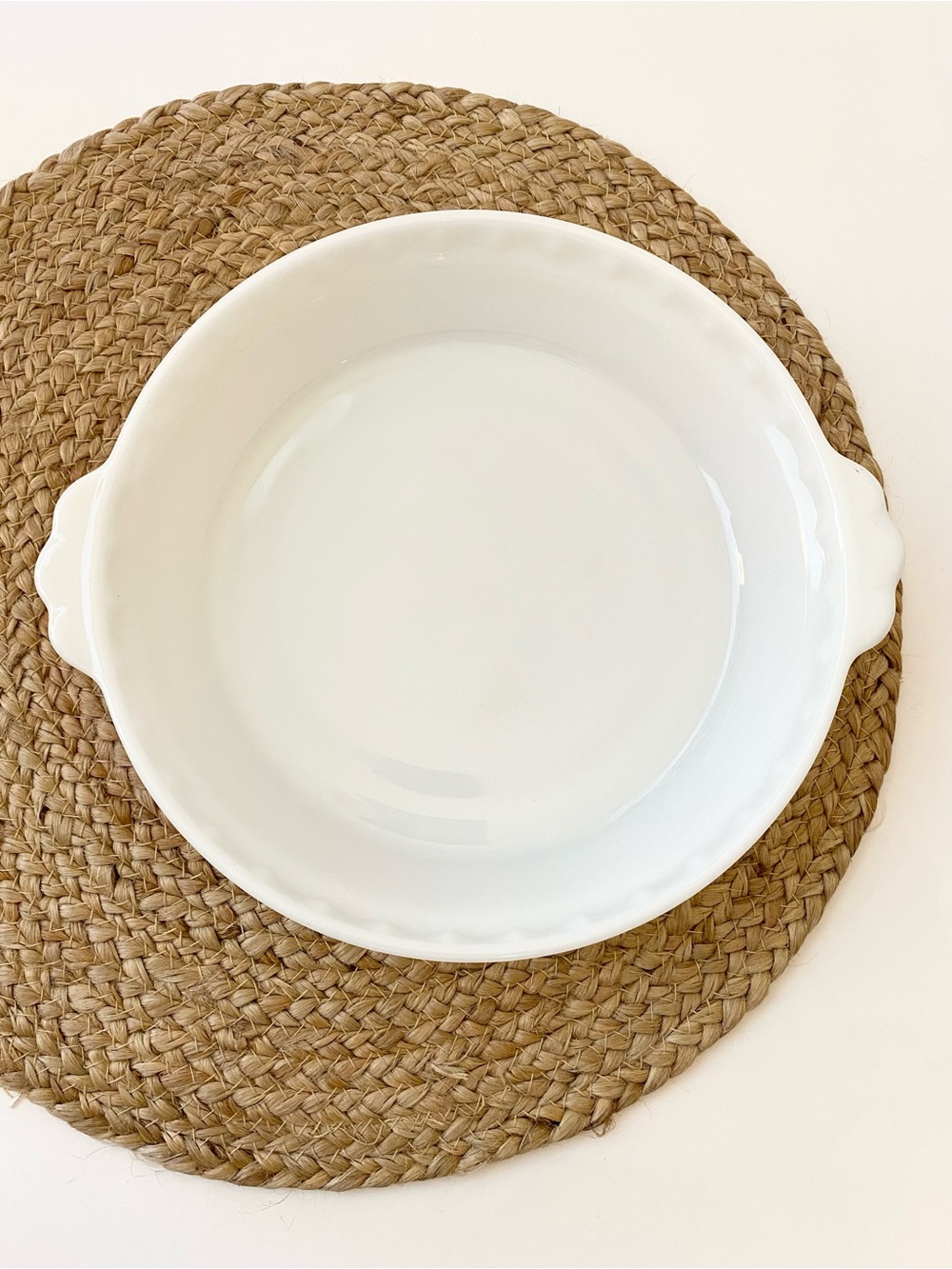 vintage PYREX Model 228 Milk Glass Pie Plate - 8.5”